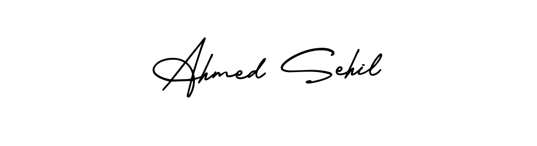 Make a beautiful signature design for name Ahmed Sehil. With this signature (AmerikaSignatureDemo-Regular) style, you can create a handwritten signature for free. Ahmed Sehil signature style 3 images and pictures png