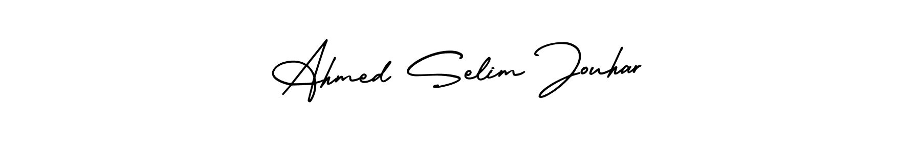 Similarly AmerikaSignatureDemo-Regular is the best handwritten signature design. Signature creator online .You can use it as an online autograph creator for name Ahmed Selim Jouhar. Ahmed Selim Jouhar signature style 3 images and pictures png