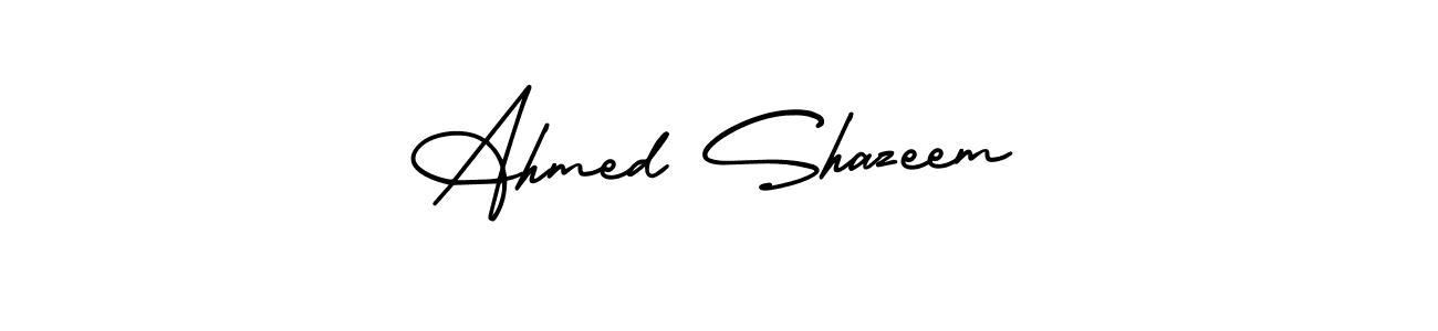 This is the best signature style for the Ahmed Shazeem name. Also you like these signature font (AmerikaSignatureDemo-Regular). Mix name signature. Ahmed Shazeem signature style 3 images and pictures png