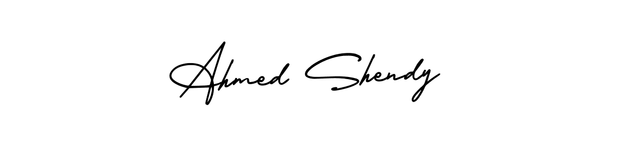 Design your own signature with our free online signature maker. With this signature software, you can create a handwritten (AmerikaSignatureDemo-Regular) signature for name Ahmed Shendy. Ahmed Shendy signature style 3 images and pictures png