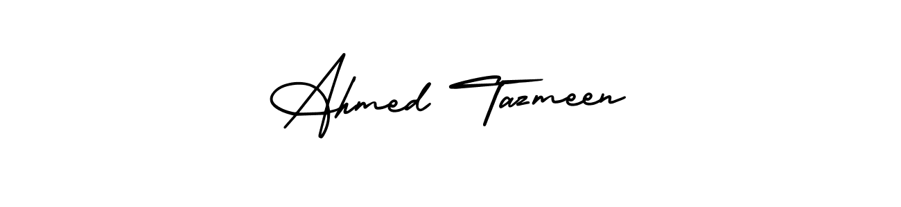 Also You can easily find your signature by using the search form. We will create Ahmed Tazmeen name handwritten signature images for you free of cost using AmerikaSignatureDemo-Regular sign style. Ahmed Tazmeen signature style 3 images and pictures png