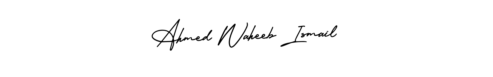 Create a beautiful signature design for name Ahmed Waheeb Ismail. With this signature (AmerikaSignatureDemo-Regular) fonts, you can make a handwritten signature for free. Ahmed Waheeb Ismail signature style 3 images and pictures png