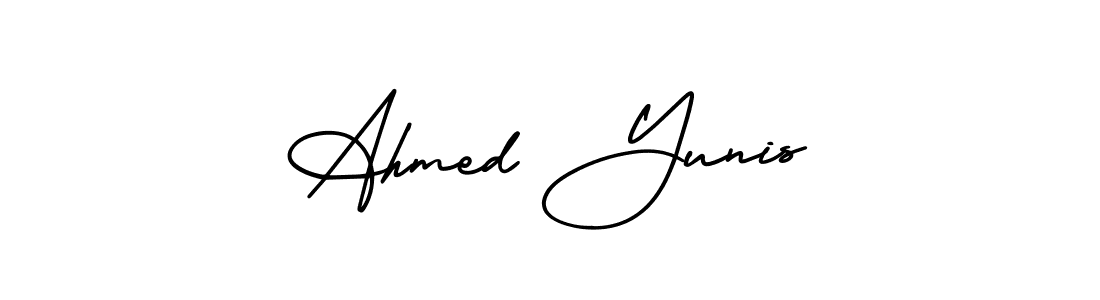 Ahmed Yunis stylish signature style. Best Handwritten Sign (AmerikaSignatureDemo-Regular) for my name. Handwritten Signature Collection Ideas for my name Ahmed Yunis. Ahmed Yunis signature style 3 images and pictures png