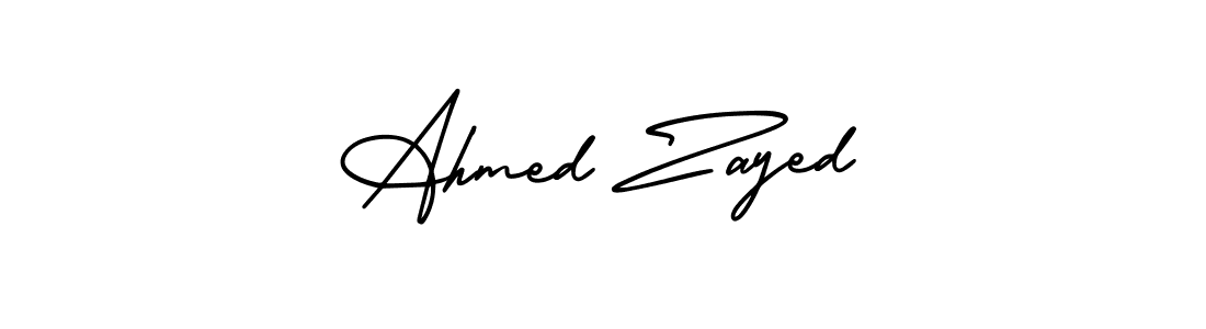 The best way (AmerikaSignatureDemo-Regular) to make a short signature is to pick only two or three words in your name. The name Ahmed Zayed include a total of six letters. For converting this name. Ahmed Zayed signature style 3 images and pictures png