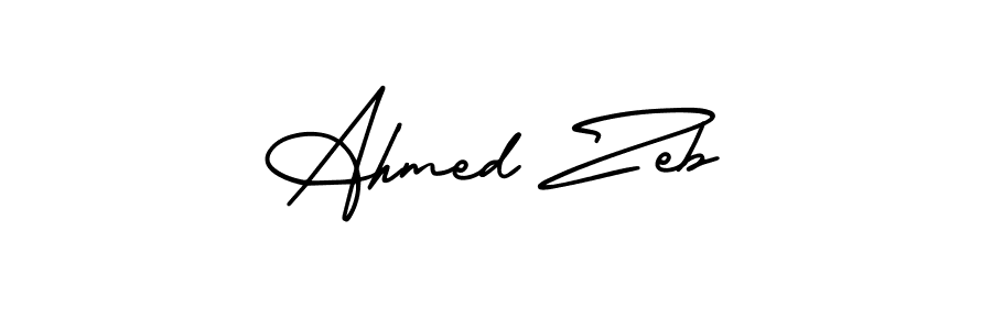 Create a beautiful signature design for name Ahmed Zeb. With this signature (AmerikaSignatureDemo-Regular) fonts, you can make a handwritten signature for free. Ahmed Zeb signature style 3 images and pictures png