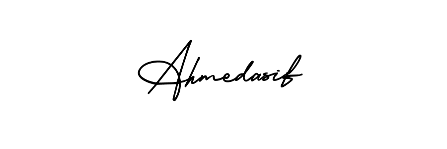 Ahmedasif stylish signature style. Best Handwritten Sign (AmerikaSignatureDemo-Regular) for my name. Handwritten Signature Collection Ideas for my name Ahmedasif. Ahmedasif signature style 3 images and pictures png