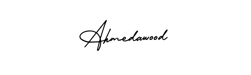 Make a beautiful signature design for name Ahmedawood. With this signature (AmerikaSignatureDemo-Regular) style, you can create a handwritten signature for free. Ahmedawood signature style 3 images and pictures png