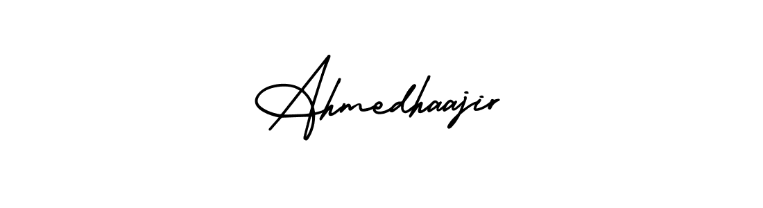 Create a beautiful signature design for name Ahmedhaajir. With this signature (AmerikaSignatureDemo-Regular) fonts, you can make a handwritten signature for free. Ahmedhaajir signature style 3 images and pictures png