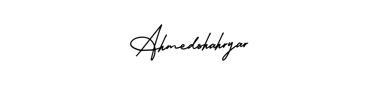 How to make Ahmedshahryar name signature. Use AmerikaSignatureDemo-Regular style for creating short signs online. This is the latest handwritten sign. Ahmedshahryar signature style 3 images and pictures png