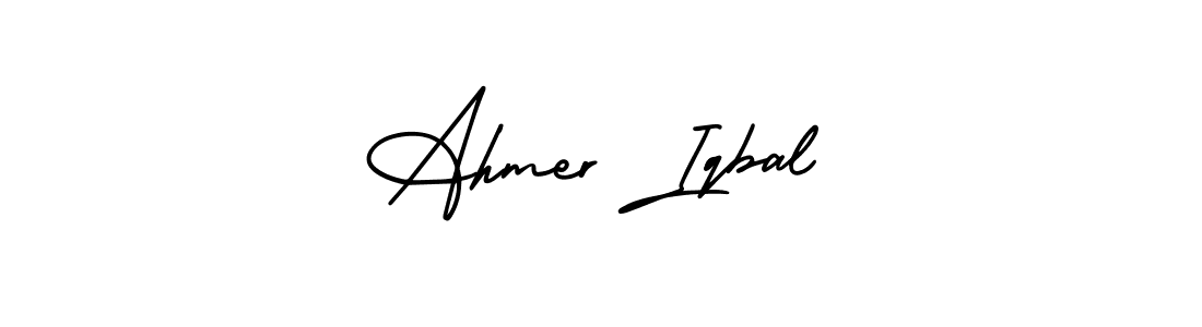 Ahmer Iqbal stylish signature style. Best Handwritten Sign (AmerikaSignatureDemo-Regular) for my name. Handwritten Signature Collection Ideas for my name Ahmer Iqbal. Ahmer Iqbal signature style 3 images and pictures png