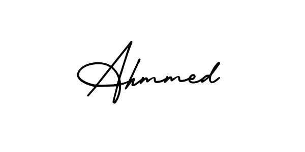How to make Ahmmed signature? AmerikaSignatureDemo-Regular is a professional autograph style. Create handwritten signature for Ahmmed name. Ahmmed signature style 3 images and pictures png