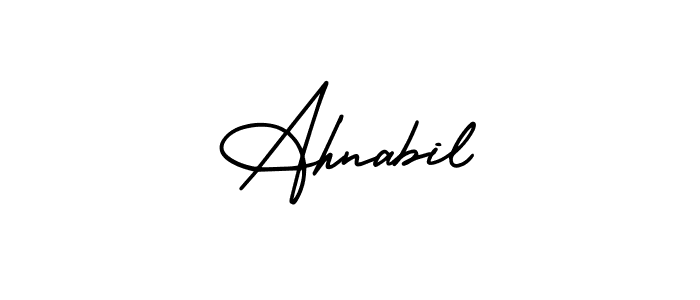 if you are searching for the best signature style for your name Ahnabil. so please give up your signature search. here we have designed multiple signature styles  using AmerikaSignatureDemo-Regular. Ahnabil signature style 3 images and pictures png