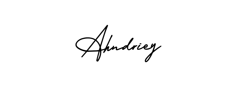 It looks lik you need a new signature style for name Ahndriey. Design unique handwritten (AmerikaSignatureDemo-Regular) signature with our free signature maker in just a few clicks. Ahndriey signature style 3 images and pictures png