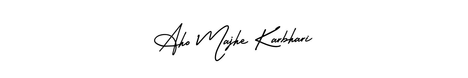 Create a beautiful signature design for name Aho Majhe Karbhari. With this signature (AmerikaSignatureDemo-Regular) fonts, you can make a handwritten signature for free. Aho Majhe Karbhari signature style 3 images and pictures png