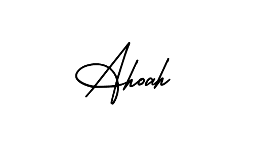 How to make Ahoah signature? AmerikaSignatureDemo-Regular is a professional autograph style. Create handwritten signature for Ahoah name. Ahoah signature style 3 images and pictures png