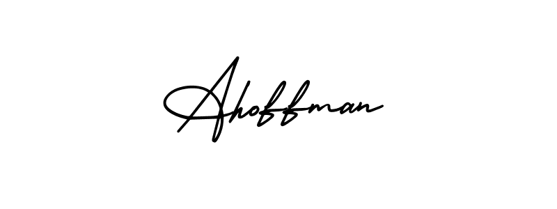The best way (AmerikaSignatureDemo-Regular) to make a short signature is to pick only two or three words in your name. The name Ahoffman include a total of six letters. For converting this name. Ahoffman signature style 3 images and pictures png