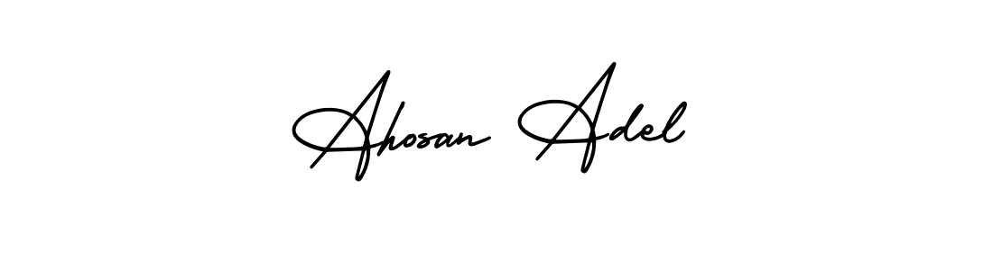 See photos of Ahosan Adel official signature by Spectra . Check more albums & portfolios. Read reviews & check more about AmerikaSignatureDemo-Regular font. Ahosan Adel signature style 3 images and pictures png