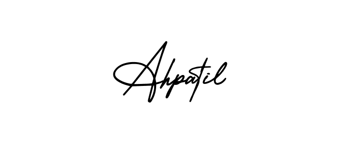 Make a beautiful signature design for name Ahpatil. With this signature (AmerikaSignatureDemo-Regular) style, you can create a handwritten signature for free. Ahpatil signature style 3 images and pictures png