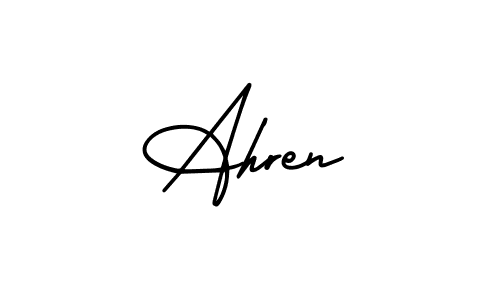 if you are searching for the best signature style for your name Ahren. so please give up your signature search. here we have designed multiple signature styles  using AmerikaSignatureDemo-Regular. Ahren signature style 3 images and pictures png