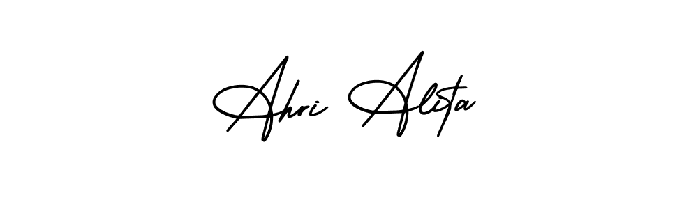 Make a beautiful signature design for name Ahri Alita. Use this online signature maker to create a handwritten signature for free. Ahri Alita signature style 3 images and pictures png