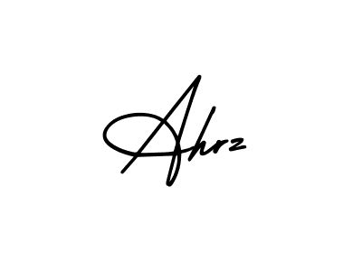 The best way (AmerikaSignatureDemo-Regular) to make a short signature is to pick only two or three words in your name. The name Ahrz include a total of six letters. For converting this name. Ahrz signature style 3 images and pictures png