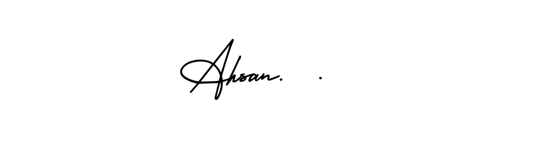 Also You can easily find your signature by using the search form. We will create Ahsan…… name handwritten signature images for you free of cost using AmerikaSignatureDemo-Regular sign style. Ahsan…… signature style 3 images and pictures png