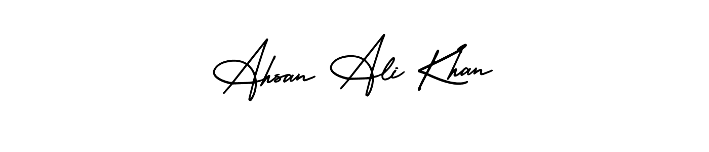 Make a short Ahsan Ali Khan signature style. Manage your documents anywhere anytime using AmerikaSignatureDemo-Regular. Create and add eSignatures, submit forms, share and send files easily. Ahsan Ali Khan signature style 3 images and pictures png
