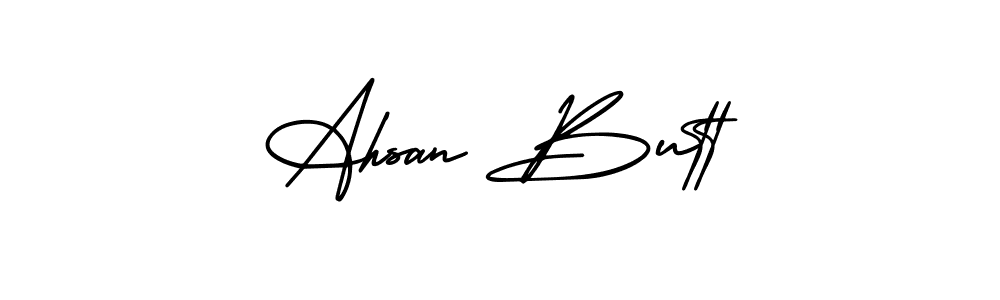 Similarly AmerikaSignatureDemo-Regular is the best handwritten signature design. Signature creator online .You can use it as an online autograph creator for name Ahsan Butt. Ahsan Butt signature style 3 images and pictures png
