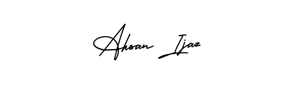 How to Draw Ahsan Ijaz signature style? AmerikaSignatureDemo-Regular is a latest design signature styles for name Ahsan Ijaz. Ahsan Ijaz signature style 3 images and pictures png