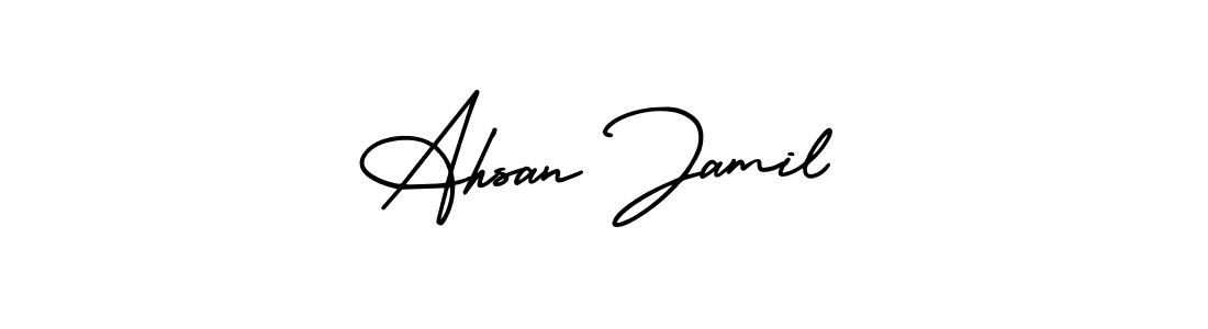 Similarly AmerikaSignatureDemo-Regular is the best handwritten signature design. Signature creator online .You can use it as an online autograph creator for name Ahsan Jamil. Ahsan Jamil signature style 3 images and pictures png