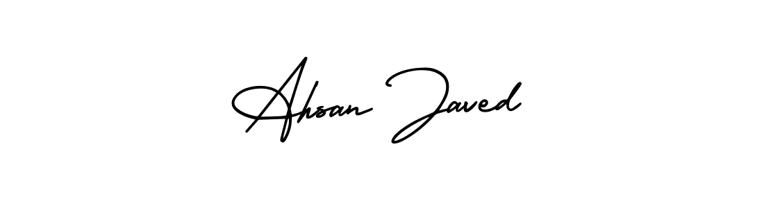 Create a beautiful signature design for name Ahsan Javed. With this signature (AmerikaSignatureDemo-Regular) fonts, you can make a handwritten signature for free. Ahsan Javed signature style 3 images and pictures png