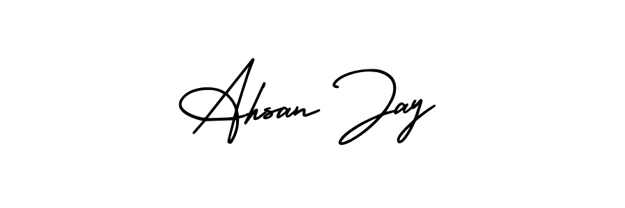 Make a beautiful signature design for name Ahsan Jay. With this signature (AmerikaSignatureDemo-Regular) style, you can create a handwritten signature for free. Ahsan Jay signature style 3 images and pictures png