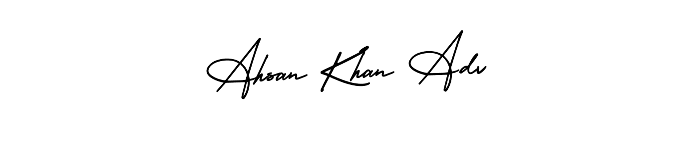 Design your own signature with our free online signature maker. With this signature software, you can create a handwritten (AmerikaSignatureDemo-Regular) signature for name Ahsan Khan Adv. Ahsan Khan Adv signature style 3 images and pictures png