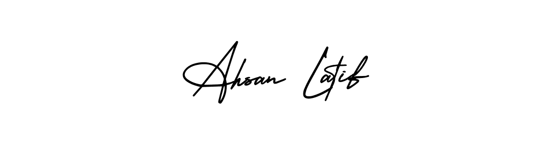 Create a beautiful signature design for name Ahsan Latif. With this signature (AmerikaSignatureDemo-Regular) fonts, you can make a handwritten signature for free. Ahsan Latif signature style 3 images and pictures png