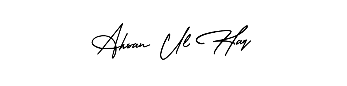 It looks lik you need a new signature style for name Ahsan Ul Haq. Design unique handwritten (AmerikaSignatureDemo-Regular) signature with our free signature maker in just a few clicks. Ahsan Ul Haq signature style 3 images and pictures png