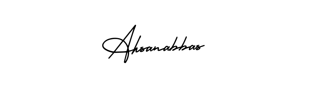 Design your own signature with our free online signature maker. With this signature software, you can create a handwritten (AmerikaSignatureDemo-Regular) signature for name Ahsanabbas. Ahsanabbas signature style 3 images and pictures png