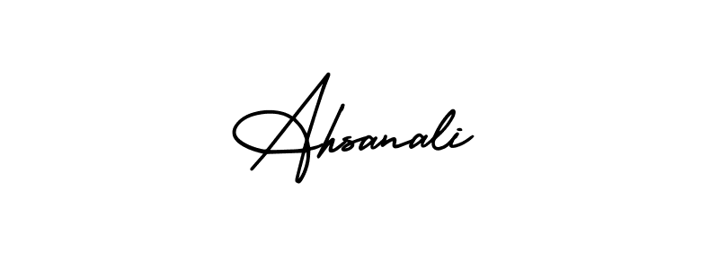 It looks lik you need a new signature style for name Ahsanali. Design unique handwritten (AmerikaSignatureDemo-Regular) signature with our free signature maker in just a few clicks. Ahsanali signature style 3 images and pictures png