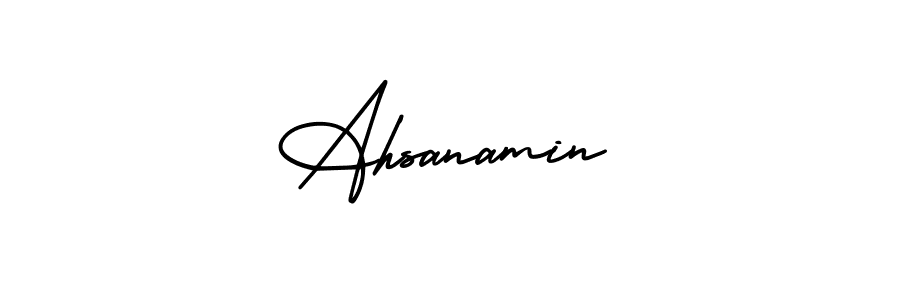 Also we have Ahsanamin name is the best signature style. Create professional handwritten signature collection using AmerikaSignatureDemo-Regular autograph style. Ahsanamin signature style 3 images and pictures png