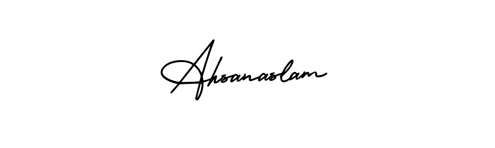 Create a beautiful signature design for name Ahsanaslam. With this signature (AmerikaSignatureDemo-Regular) fonts, you can make a handwritten signature for free. Ahsanaslam signature style 3 images and pictures png