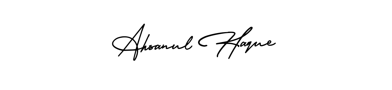 Make a beautiful signature design for name Ahsanul Haque. With this signature (AmerikaSignatureDemo-Regular) style, you can create a handwritten signature for free. Ahsanul Haque signature style 3 images and pictures png