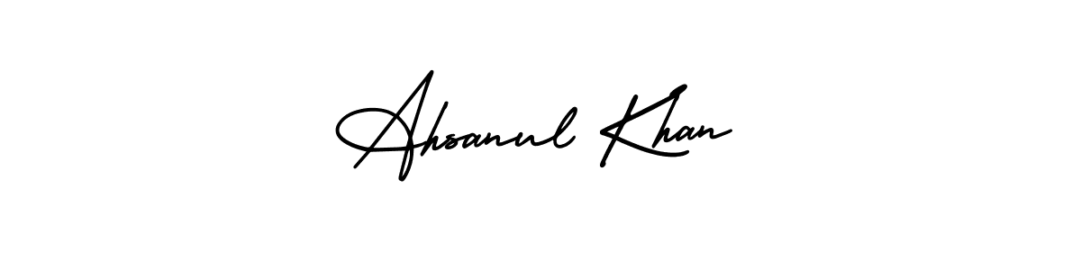 Create a beautiful signature design for name Ahsanul Khan. With this signature (AmerikaSignatureDemo-Regular) fonts, you can make a handwritten signature for free. Ahsanul Khan signature style 3 images and pictures png