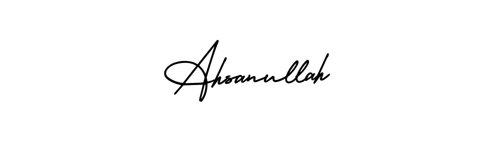 Create a beautiful signature design for name Ahsanullah. With this signature (AmerikaSignatureDemo-Regular) fonts, you can make a handwritten signature for free. Ahsanullah signature style 3 images and pictures png