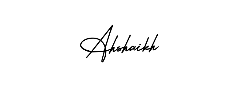 How to Draw Ahshaikh signature style? AmerikaSignatureDemo-Regular is a latest design signature styles for name Ahshaikh. Ahshaikh signature style 3 images and pictures png