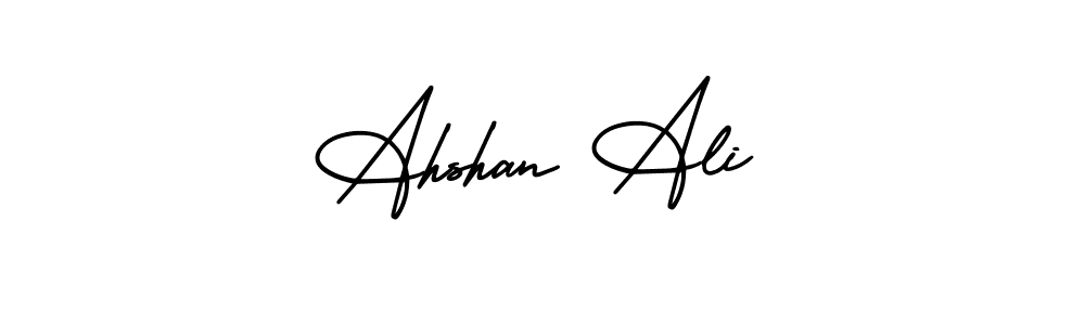 Design your own signature with our free online signature maker. With this signature software, you can create a handwritten (AmerikaSignatureDemo-Regular) signature for name Ahshan Ali. Ahshan Ali signature style 3 images and pictures png