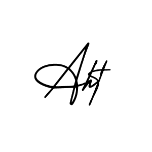 Make a beautiful signature design for name Aht. Use this online signature maker to create a handwritten signature for free. Aht signature style 3 images and pictures png