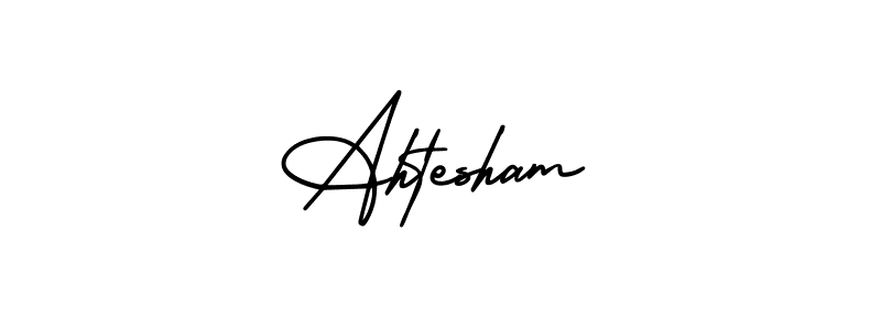 Make a beautiful signature design for name Ahtesham. With this signature (AmerikaSignatureDemo-Regular) style, you can create a handwritten signature for free. Ahtesham signature style 3 images and pictures png