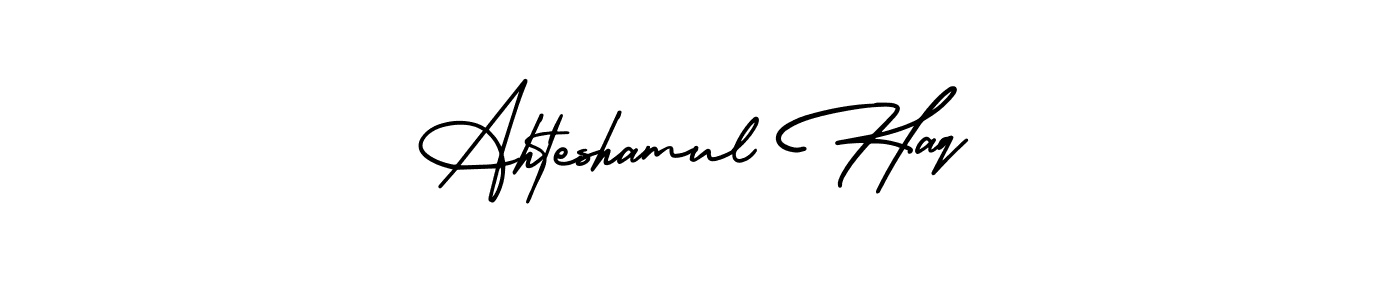 Make a beautiful signature design for name Ahteshamul Haq. With this signature (AmerikaSignatureDemo-Regular) style, you can create a handwritten signature for free. Ahteshamul Haq signature style 3 images and pictures png