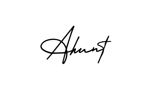 It looks lik you need a new signature style for name Ahunt. Design unique handwritten (AmerikaSignatureDemo-Regular) signature with our free signature maker in just a few clicks. Ahunt signature style 3 images and pictures png