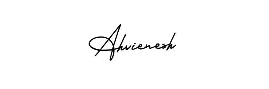 This is the best signature style for the Ahvienesh name. Also you like these signature font (AmerikaSignatureDemo-Regular). Mix name signature. Ahvienesh signature style 3 images and pictures png