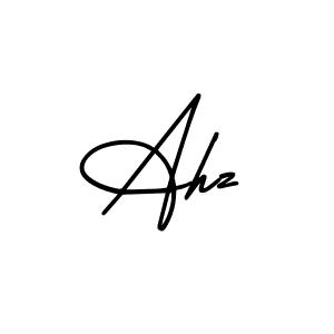 You should practise on your own different ways (AmerikaSignatureDemo-Regular) to write your name (Ahz) in signature. don't let someone else do it for you. Ahz signature style 3 images and pictures png